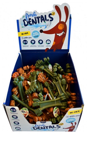 FRESH DENTALS CLEANING BONES MIX SABORES 30 GR CAJA 80 UDS