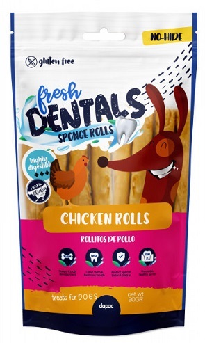 FRESH DENTALS SPONGE ROLL (ROLL. ESPONJOSOS DE POLLO) CAJA 8 UNID.