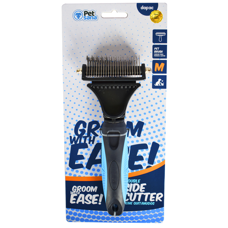 PEINE QUITA NUDOS DOBLE CARA P&G PET SANA (12) PETS430