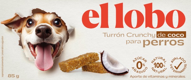TURRON DE COCO PARA PERROS 85 GR "EL LOBO"