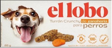 TURRON DE ZANAHORIA PARA PERROS 85 GR "EL LOBO"